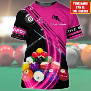 Personalized Billiard Shirt, 3D All Over Printed Colorful Tshirt For Billiard Player, Billiard Team Uniform 4 p130505f 522d3d44 4627 470a 8274 bacba50c3f92