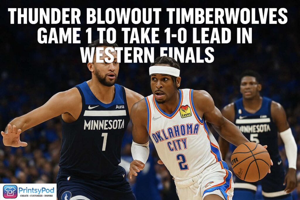 Thunder Blowout Timberwolves Game 1 to Take 1-0 Lead in Western Finals 44 Thunder Blowout Timberwolves Game 1 to Take 1 0 Lead in Western Finals